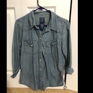 Denim button down